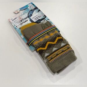SmartWool Men's Small Everyday Hudson Trail Socks Merino Wool Brown Crew NWT